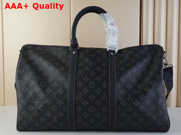 Louis Vuitton Keepall Bandouliere 50 Dark Green Monogram Coated Canvas M46334 Replica