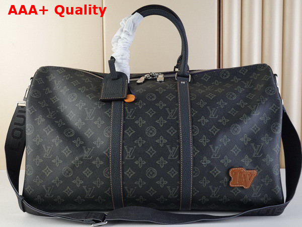 Louis Vuitton Keepall Bandouliere 50 Dark Green Monogram Coated Canvas M46334 Replica