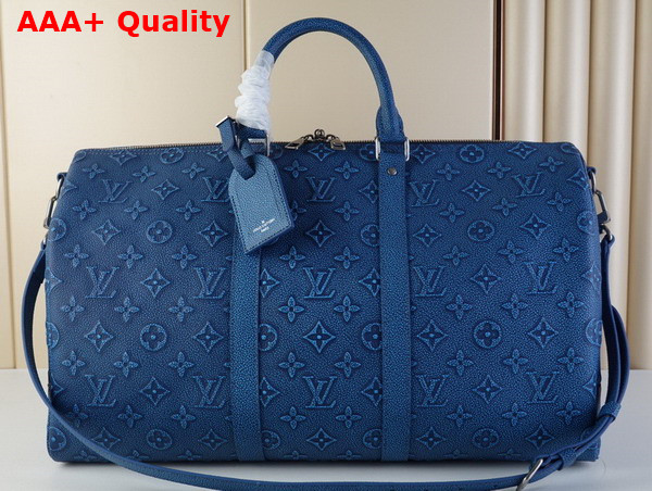 Louis Vuitton Keepall Bandouliere 50 Denim Cowhide Leather M21375 Replica