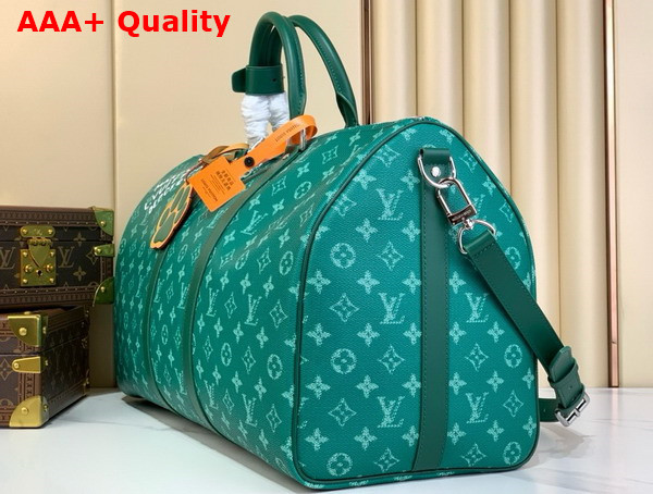 Louis Vuitton Keepall Bandouliere 50 Green Monogram Heritage Coated Canvas M12687 Replica