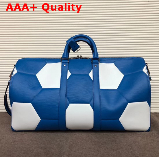 Louis Vuitton Keepall Bandouliere 50 LV 2018 FIFA World Cup Edition Blue Replica