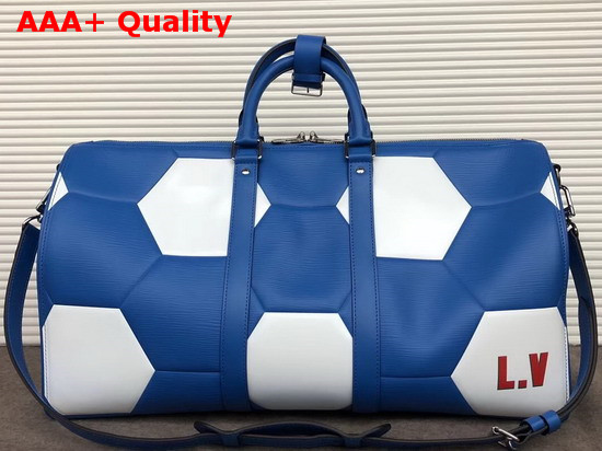 Louis Vuitton Keepall Bandouliere 50 LV 2018 FIFA World Cup Edition Blue Replica