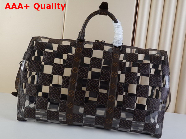 Louis Vuitton Keepall Bandouliere 50 Monogram Chess Coated Canvas and PVC M20864 Replica