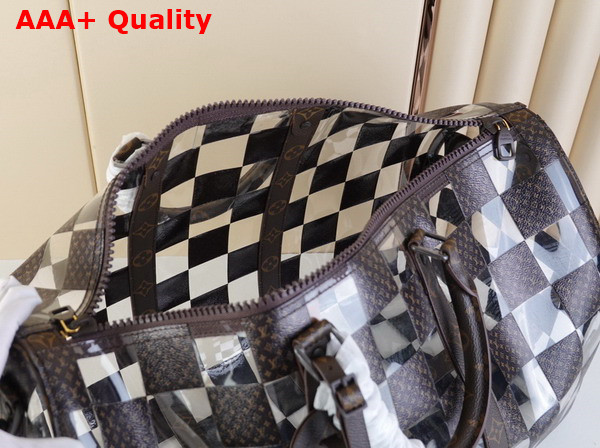 Louis Vuitton Keepall Bandouliere 50 Monogram Chess Coated Canvas and PVC M20864 Replica