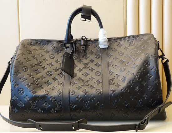 Louis Vuitton Keepall Bandouliere 50 Monogram Shadow Embossed Leather M44810 Replica