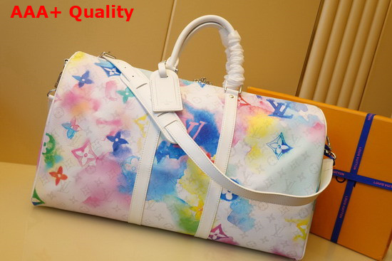 Louis Vuitton Keepall Bandouliere 50 Monogram Watercolor Multico Coated Canvas M45758 Replica