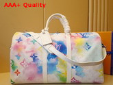 Louis Vuitton Keepall Bandouliere 50 Monogram Watercolor Multico Coated Canvas M45758 Replica