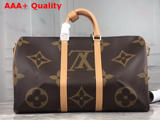 Louis Vuitton Keepall Bandouliere 50 Monogram and Monogram Reverse Coated Canvas M44739 Replica