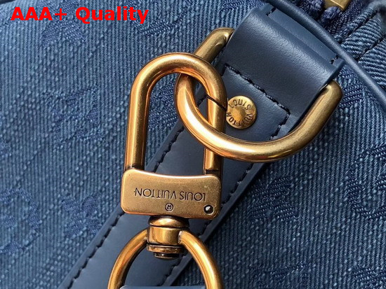 Louis Vuitton Keepall Bandouliere 50 Navy Blue Monogram Denim M44645 Replica