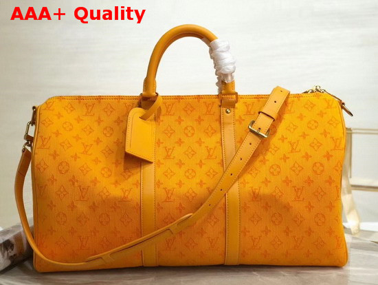 Louis Vuitton Keepall Bandouliere 50 Ocre Monogram Denim M44644 Replica