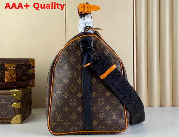 Louis Vuitton Keepall Bandouliere 50 Radiant Sun Monogram Macassar Coated Canvas Replica