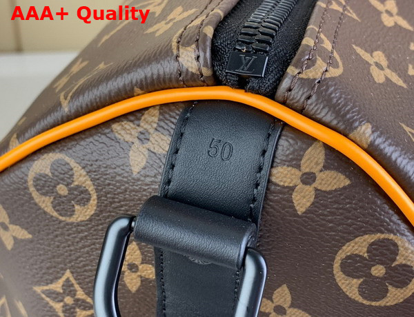 Louis Vuitton Keepall Bandouliere 50 Radiant Sun Monogram Macassar Coated Canvas Replica