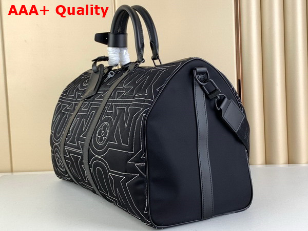 Louis Vuitton Keepall Bandouliere 50 in Black Nylon M21428 Replica