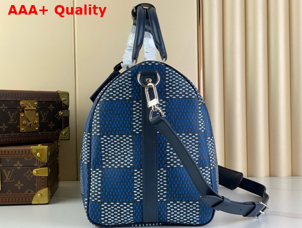 Louis Vuitton Keepall Bandouliere 50 in Blue Damier Heritage Coated Canvas N40861 Replica