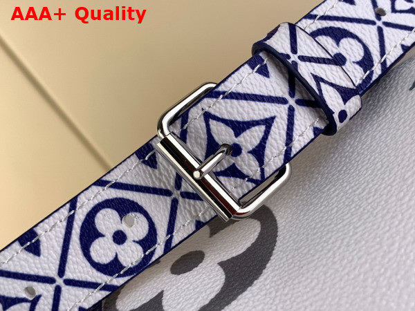 Louis Vuitton Keepall Bandouliere 50 in Blue Monogram Coated Canvas Replica