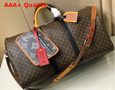 Louis Vuitton Keepall Bandouliere 50 in Monogram Canvas with Virgil Ablohs New Patchwork Replica