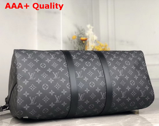 Louis Vuitton Keepall Bandouliere 50 in Monogram Eclipse Canvas Replica