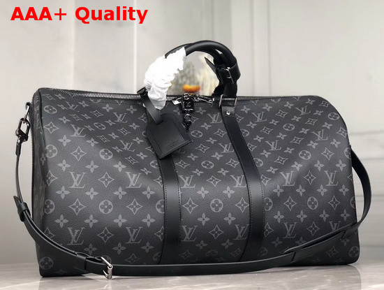 Louis Vuitton Keepall Bandouliere 50 in Monogram Eclipse Canvas Replica