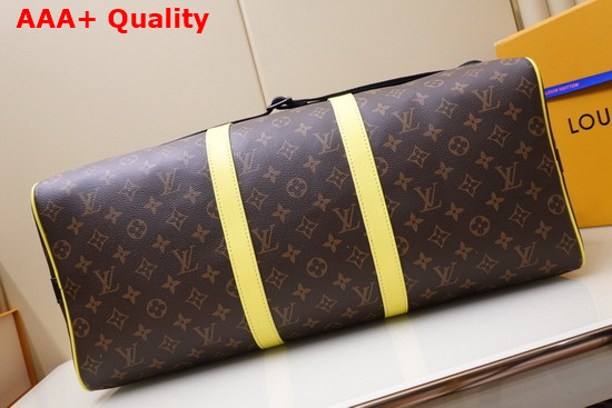 Louis Vuitton Keepall Bandouliere 50 in Monogram Macassar Canvas Florescent Yellow M45866 Replica