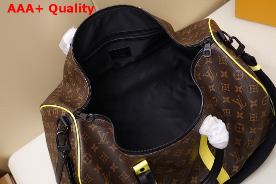 Louis Vuitton Keepall Bandouliere 50 in Monogram Macassar Canvas Florescent Yellow M45866 Replica