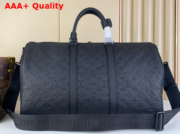 Louis Vuitton Keepall Bandouliere 50 in Monogram Shadow Leather M44810 Replica