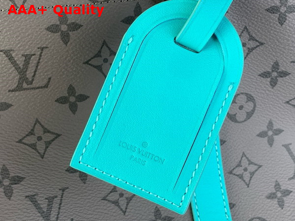 Louis Vuitton Keepall Bandouliere 55 Bag in Monogram Eclipse Reverse Coated Canvas Replica