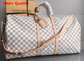 Louis Vuitton Keepall Bandouliere 55 Damier Azur Canvas N41429 Replica