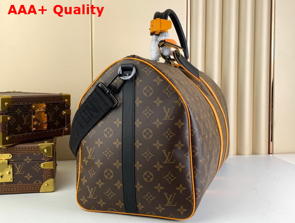 Louis Vuitton Keepall Bandouliere 55 Radiant Sun Monogram Macassar Coated Canvas M46702 Replica