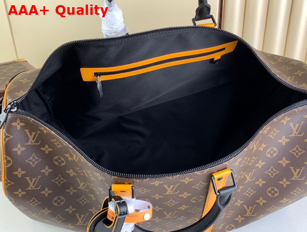 Louis Vuitton Keepall Bandouliere 55 Radiant Sun Monogram Macassar Coated Canvas M46702 Replica