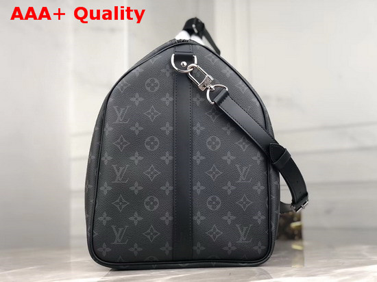 Louis Vuitton Keepall Bandouliere 55 in Monogram Eclipse Canvas M40605 Replica