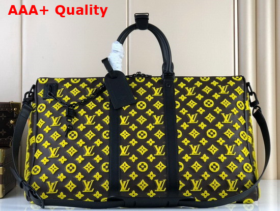 Louis Vuitton Keepall Triangle Bandouliere 50 Yellow M45069 Replica