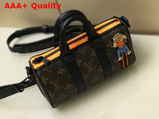 Louis Vuitton Keepall XS Bag for Men Pairs Monogram Canvas with Black Matte Leather M80201 Replica