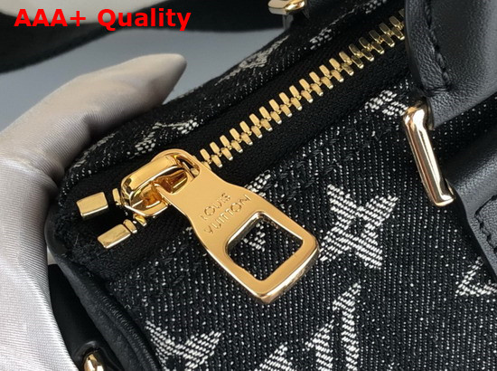 Louis Vuitton Keepall XS Black Monogram Denim and Taurillon Leather M81010 Replica