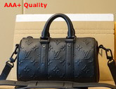 Louis Vuitton Keepall XS Black Monogram Seal Cowhide Leather M57960 Replica