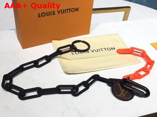 Louis Vuitton Key Chain Bag Charm and Key Holder Orange and Black MP2296 Replica