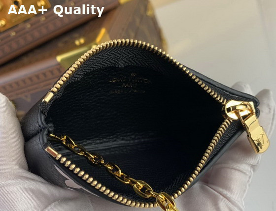 Louis Vuitton Key Pouch Black Monogram Empreinte Embroidered Replica