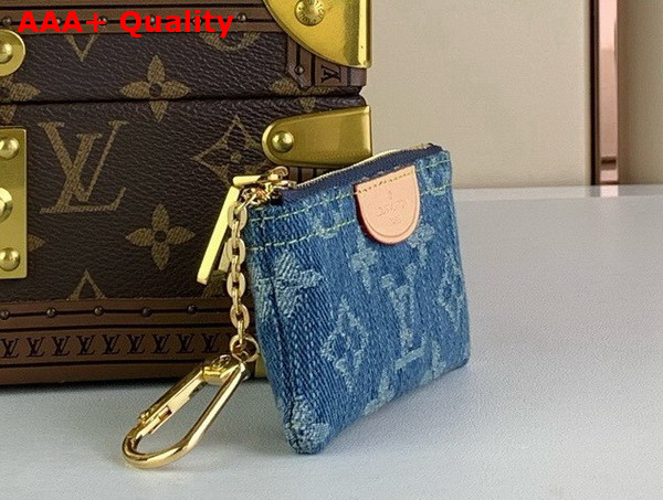 Louis Vuitton Key Pouch Denim Blue Monogram Denim M82961 Replica