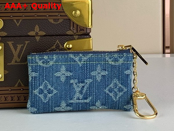 Louis Vuitton Key Pouch Denim Blue Monogram Denim M82961 Replica