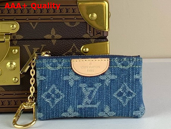 Louis Vuitton Key Pouch Denim Blue Monogram Denim M82961 Replica