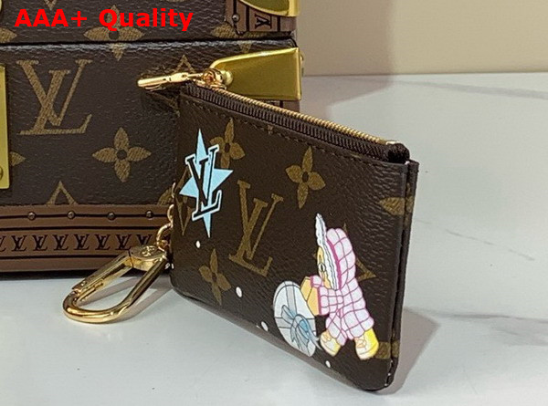 Louis Vuitton Key Pouch Monogram Azur Frost Adorable Gift for Vivienne Collectors M12229 Replica