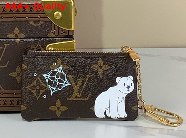 Louis Vuitton Key Pouch Monogram Azur Frost Adorable Gift for Vivienne Collectors M12229 Replica