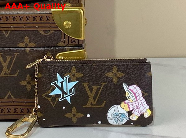 Louis Vuitton Key Pouch Monogram Azur Frost Adorable Gift for Vivienne Collectors M12229 Replica