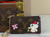 Louis Vuitton Key Pouch Monogram Candy Red from the Candy Factory Collection M12217 Replica