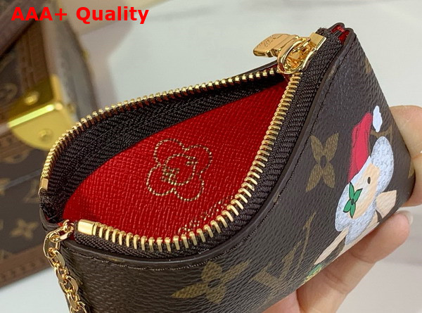 Louis Vuitton Key Pouch Monogram Candy Red from the Candy Factory Collection M12217 Replica