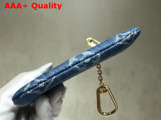 Louis Vuitton Key Pouch Monogram Denim Blue Replica