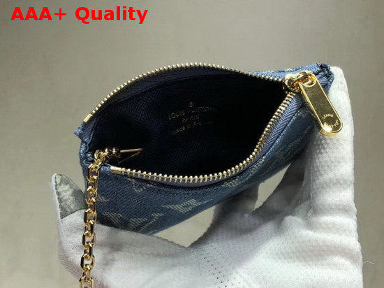 Louis Vuitton Key Pouch Monogram Denim Blue Replica