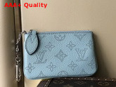 Louis Vuitton Key Pouch in Blue Mahina Leather Replica