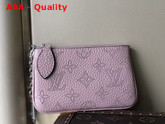 Louis Vuitton Key Pouch in Pink Mahina Leather Replica