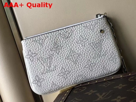 Louis Vuitton Key Pouch in White Mahina Leather Replica