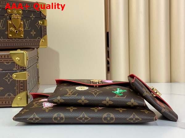 Louis Vuitton Kirigami Pochette Monogram Candy Red for the Festive Season M12203 Replica